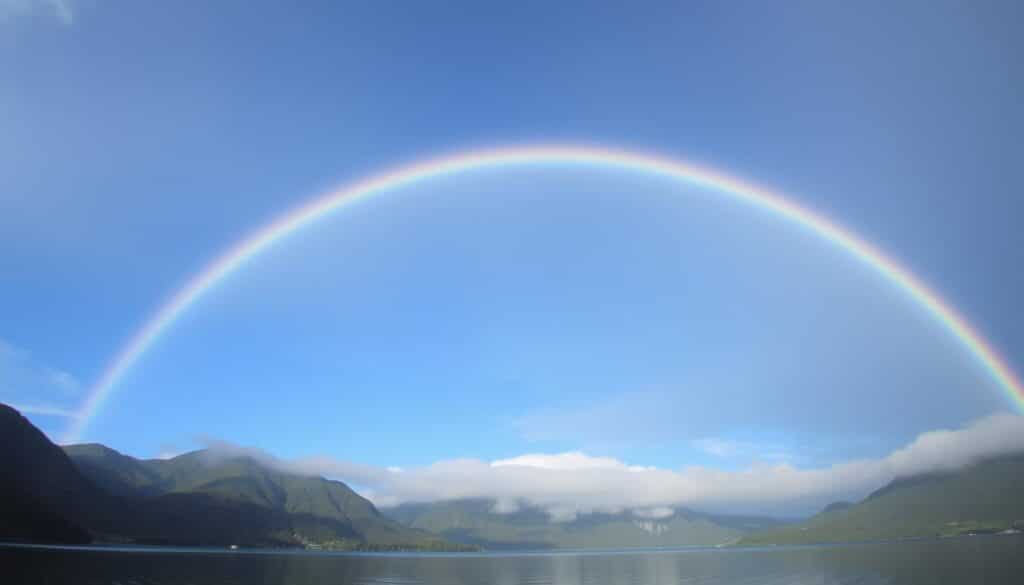 Einen Regenbogen zu sehen bringt Glück - Alte Weisheit - Mentaler Fokus