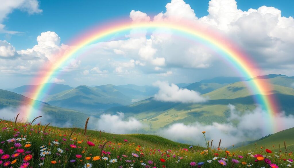 Einen Regenbogen zu sehen bringt Glück - Alte Weisheit - Mentaler Fokus